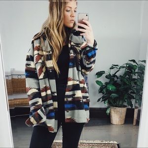 VINTAGE// Oversized Aztec Southwestern Fleece